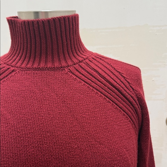 Jones New York Rich Red Turtleneck Sweater - Picture 2 of 5